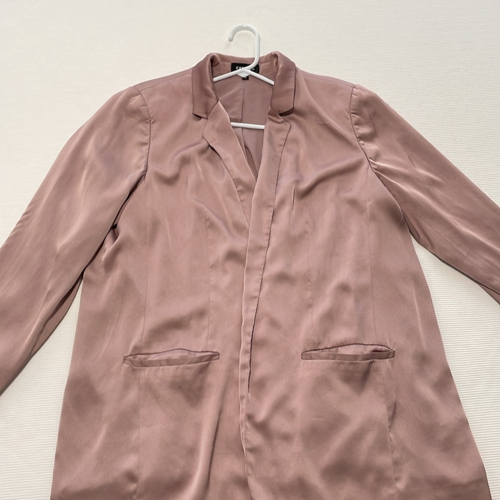 Express XL pink satin blazer